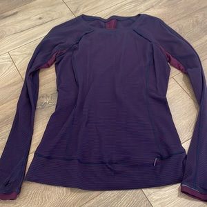 Lululemon purple/navy striped pullover
